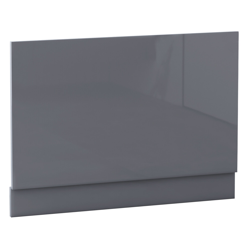 NRG Bath Panel Bathroom Moisture Resistant Wood MDF End Bath Panels Gloss Grey 800mm