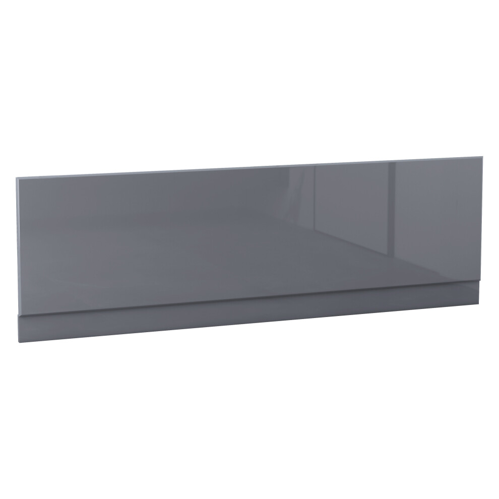 Nrg Bath Panel Bathroom Moisture Resistant Wood Mdf Front Bath Panels Gloss 1800Mm Grey