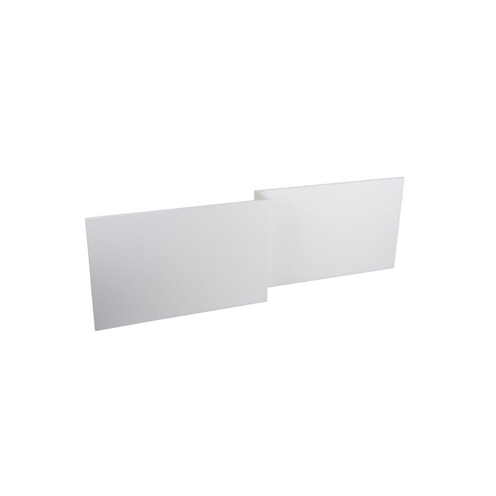 NRG Modern Bathroom L Shaped Bath Panels MDF Front Bath Panel 1700mm Gloss White