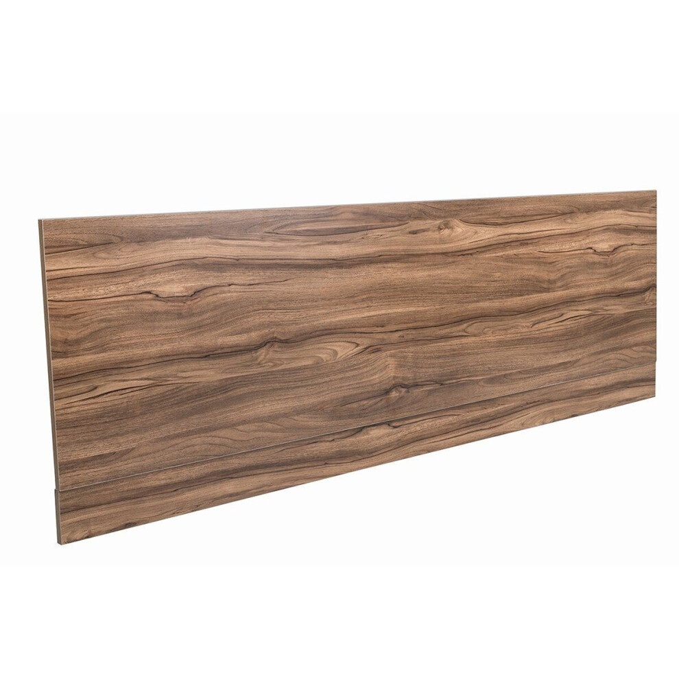 NRG Walnut Effect 1800mm Moisture Resistant Wood MDF Front Bath Panel for Bathroom Soaking Bathtub