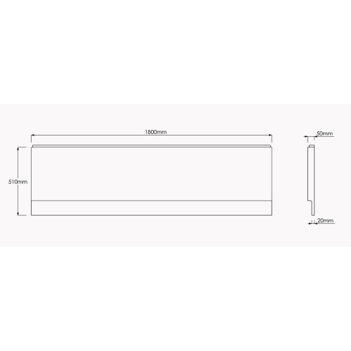 NRG NRG White 1800mm Acrylic Front Bath Panel for Bathroom Soaking Bathtub 2