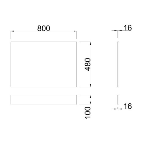 NRG NRG Modern Bath End Panels for Bathroom Soaking Bathtub Walnut 800mm 2