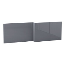 NRG Modern Bathroom L Shaped Bath Panels MDF Front Bath Panel 1700mm Gloss Grey