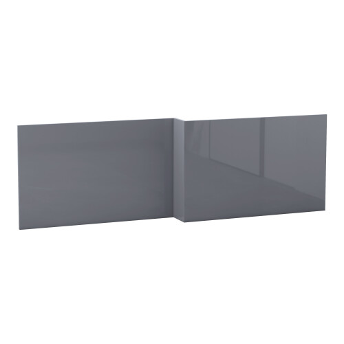 NRG NRG Modern Bathroom L Shaped Bath Panels MDF Front Bath Panel 1700mm Gloss Grey