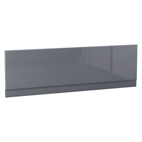 NRG NRG Bath Panel Bathroom Moisture Resistant Wood MDF Front Bath Panels Gloss Grey 1700mm 1