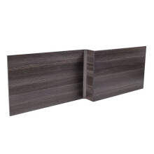 NRG L Shaped Front Bath Panels for Bathroom Soaking Bathtub Calm Grey 1700mm