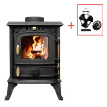 4.5KW Multifuel Stove Heating Log Burner Fireplace Defra Eco Design with Fan
