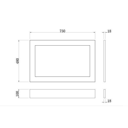 NRG NRG Traditional Bathroom 750mm Bath MDF End Panel - Matte Grey 2