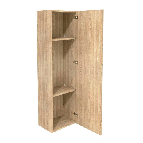 NRG NRG 1200mm Light Oak Effect Wall Mounted Tall Bathroom Storage Unit 2