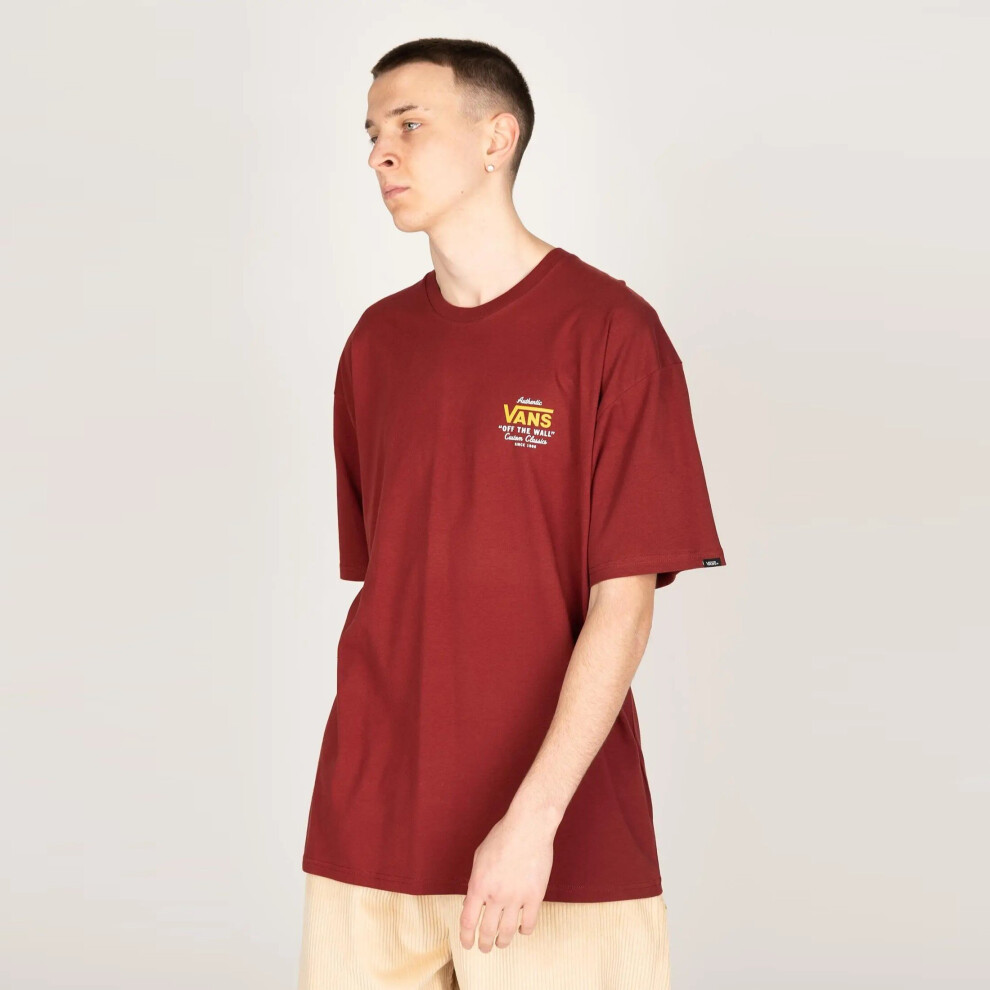 (Burgundy, XL) VANS MN HOLDER ST CLASSIC Mens T Shirt