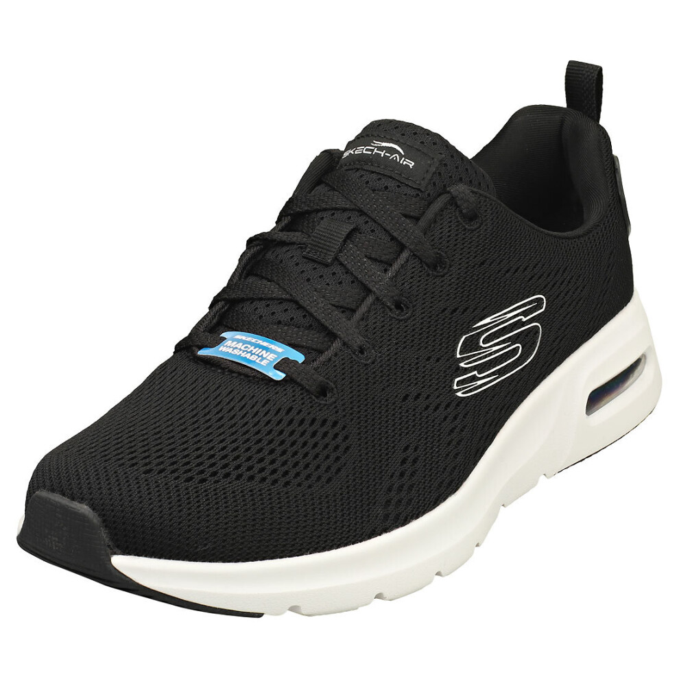 (6) Skechers Skech-air Court Vegan Womens Casual Trainers in Black White