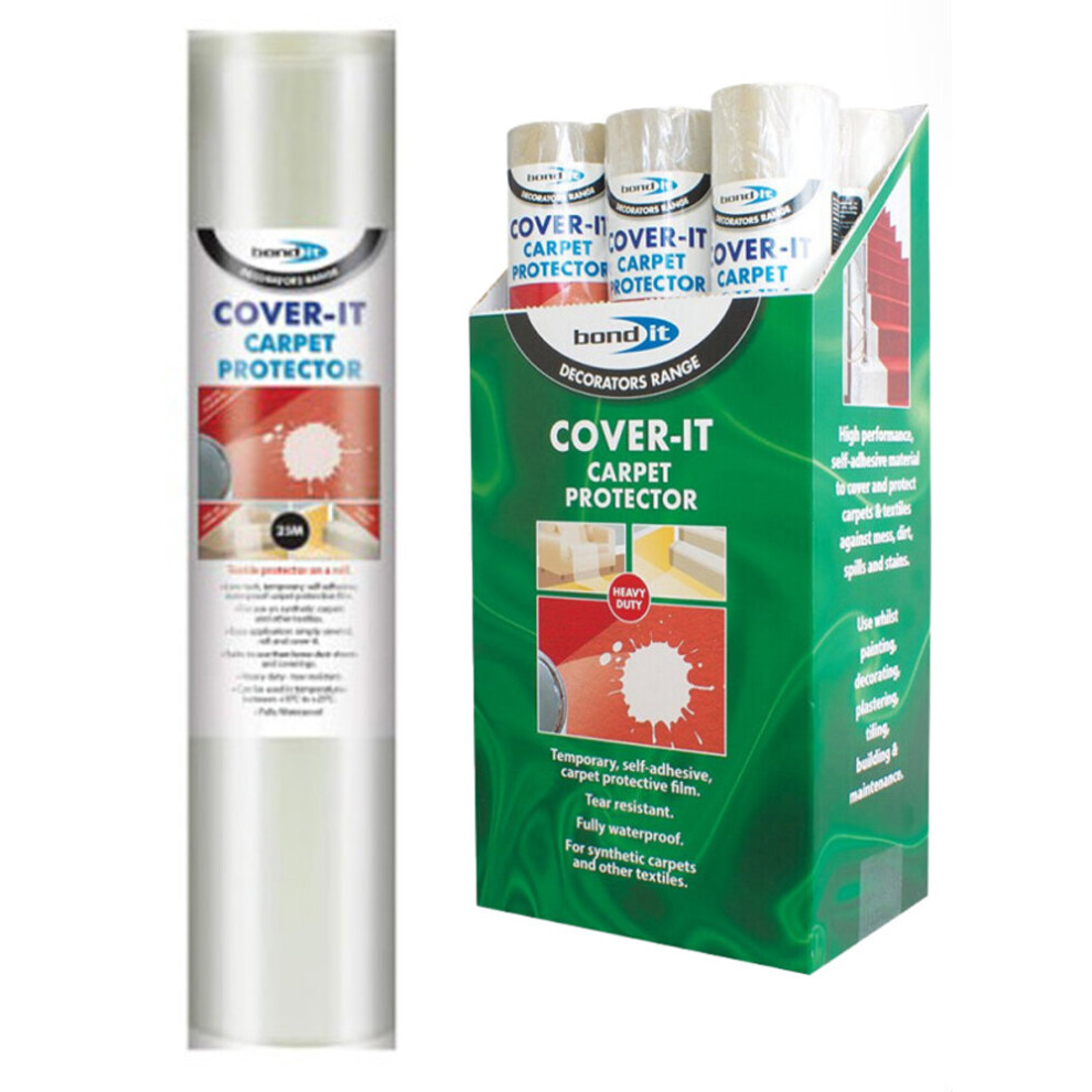Bond It Cover-It Carpet Protector - Clear 625Mm X 25M 5060021369499
