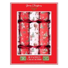 10 Santa Christmas Crackers Family Xmas Dinner Celebration Decoration