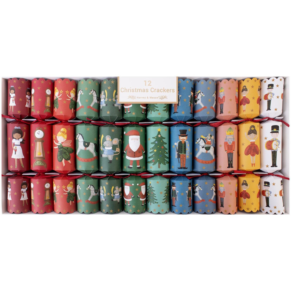 12 Santa Nutcracker Christmas Crackers Family Xmas Dinner Celebration Decoration