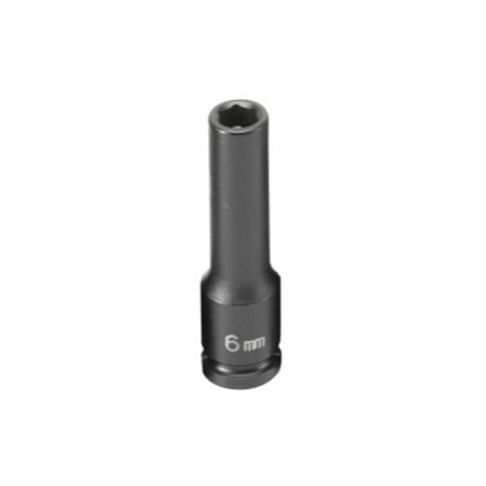 Grey Pneumatic 906Mdg 0.25 In. Drive Deep Metric Magnetic Impact Socket, 6 Mm 729440485146