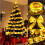 (5 M, Warm White) Christmas Ribbon Bows With LED Christmas Tree 1