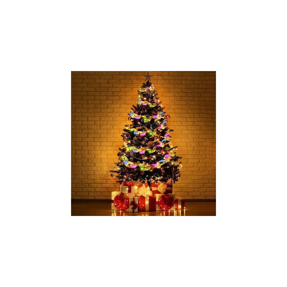 (5 M, Four Colors) Christmas Ribbon Bows With LED Christmas Tree