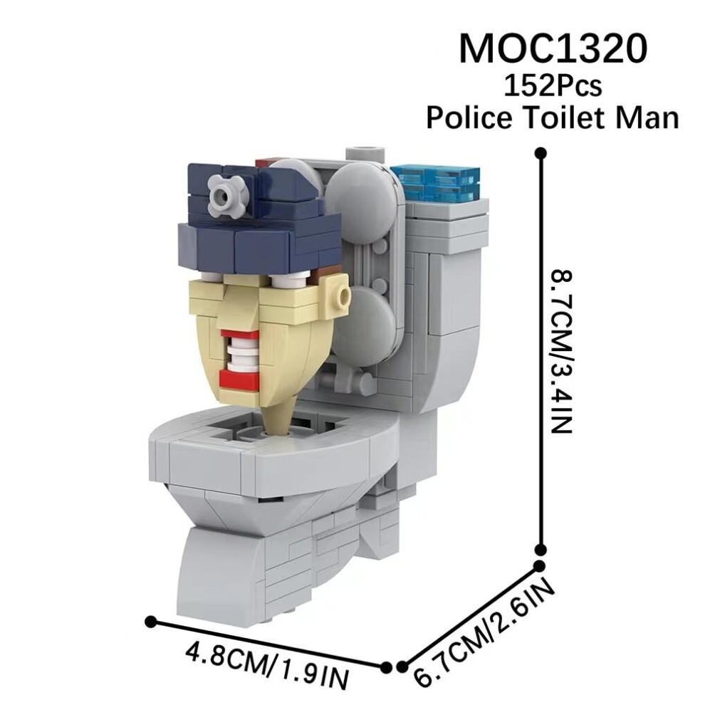 (Style K Number of particles 152) MOC Game Series Skibidi Toilet Man VS Monitor Man TV Man Assembly Building Block Particle Toys