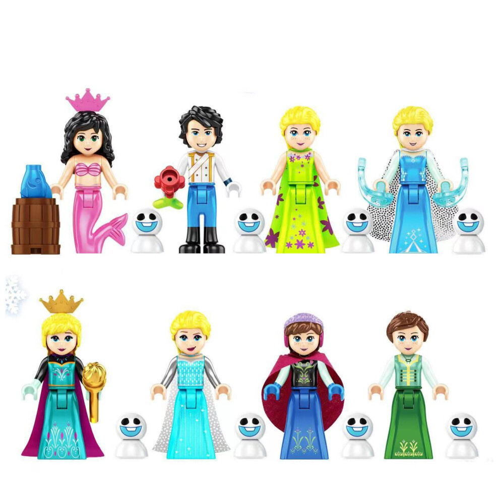 (Style B 8pcs) 24PCS Beauty and the Beast Minifigures Toys Fit Lego