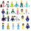 (Style C 8pcs) 24PCS Beauty and the Beast Minifigures Toys Fit Lego 2