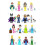 (Style C 8pcs) 24PCS Beauty and the Beast Minifigures Toys Fit Lego 6