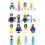 (Style C 8pcs) 24PCS Beauty and the Beast Minifigures Toys Fit Lego 7