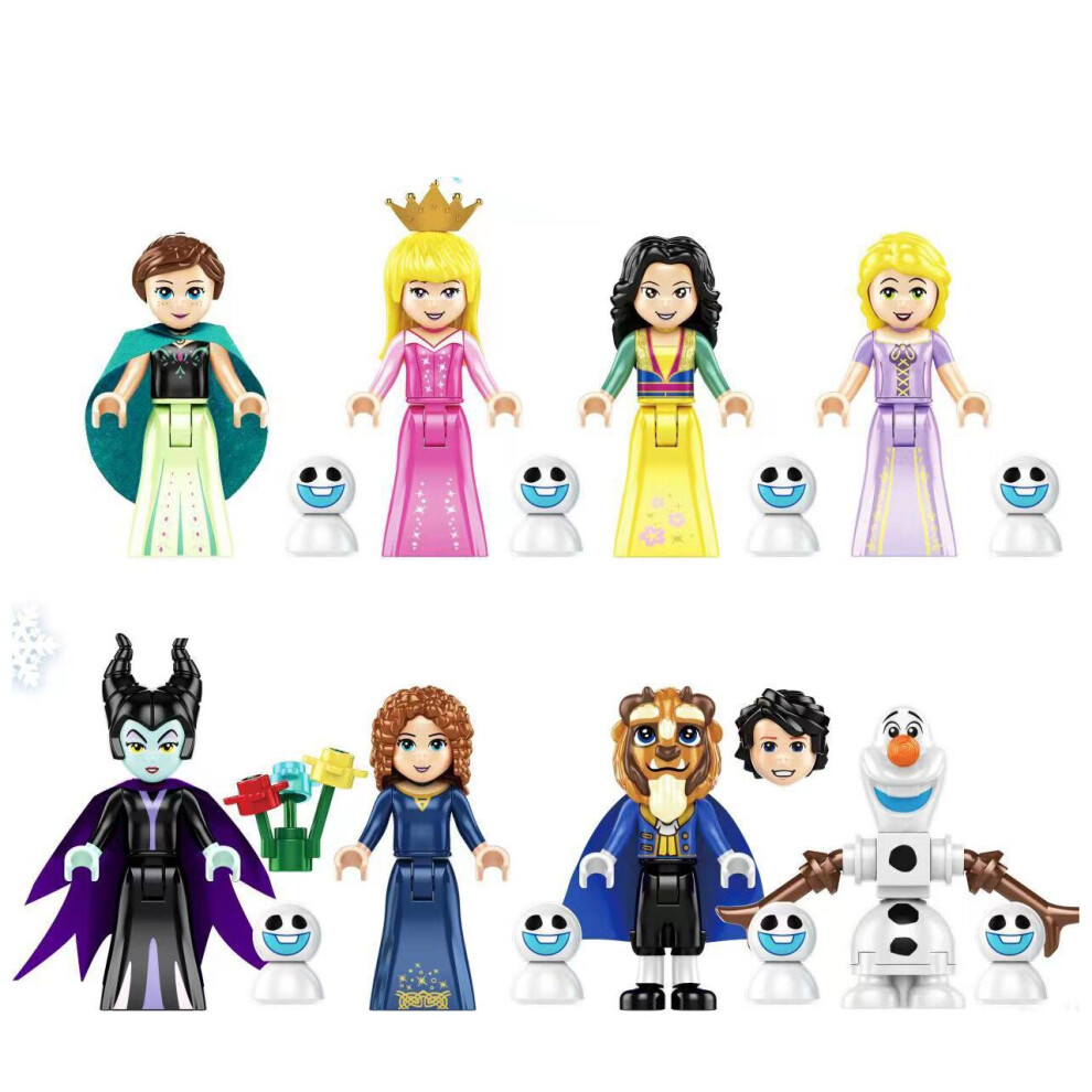 (Style C 8pcs) 24PCS Beauty and the Beast Minifigures Toys Fit Lego