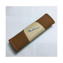 2pcs PU Leather Car Seat Belt Covers Shoulder Pads Cushion For Jaguar