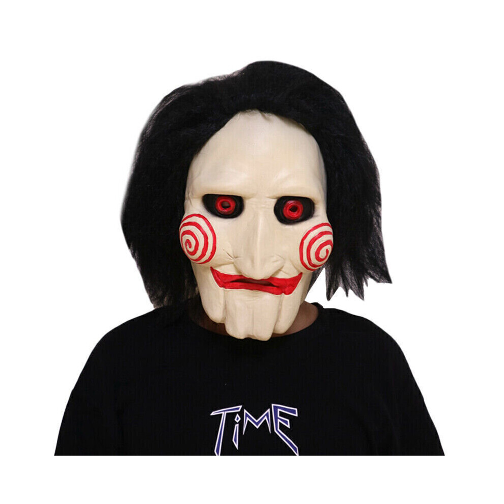 Mdsrjone ( Short Hair) Halloween Horror Saw Hair Wig Mask Masquerade Party Cosplay Costume Scary Props Not,Specified
