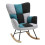 Living And Home Tufted Upholstered Rocking Chair 3