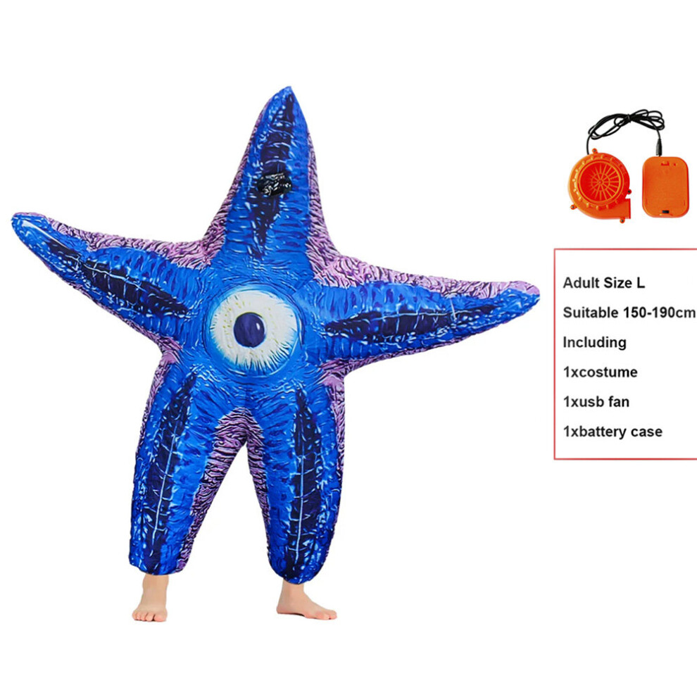 Mdsrjone (Inflatable Starfish) Dinosaur Et Alien Halloween Costume Adult Men Women Cosplay Clown Anime Mascot Inflatable Costume Not,Specified