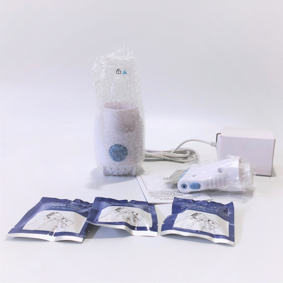 (12V) Uk Electric Vacuum Head Lice Comb Brush Pet Dog Flea Filter Treatment Remover