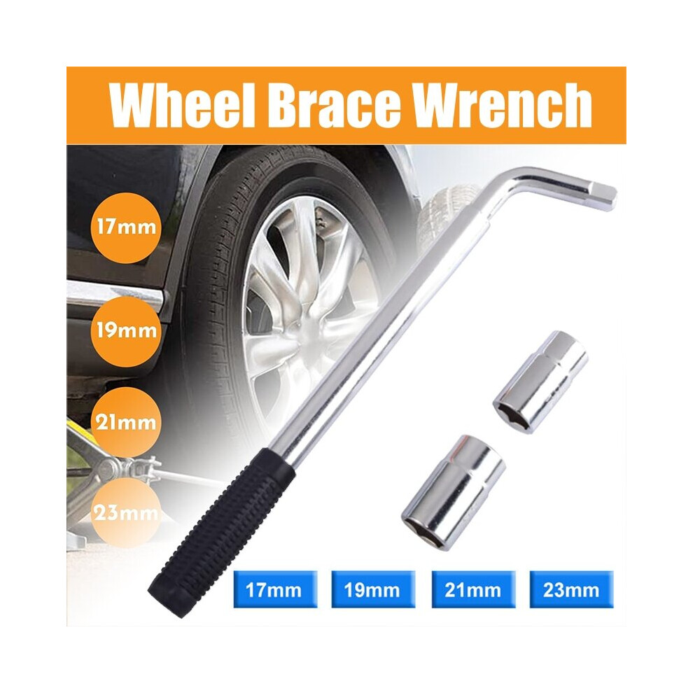 Extendable Wheel Brace Wrench Car Van Socket Tyre Nut 17 19 21 23 mm