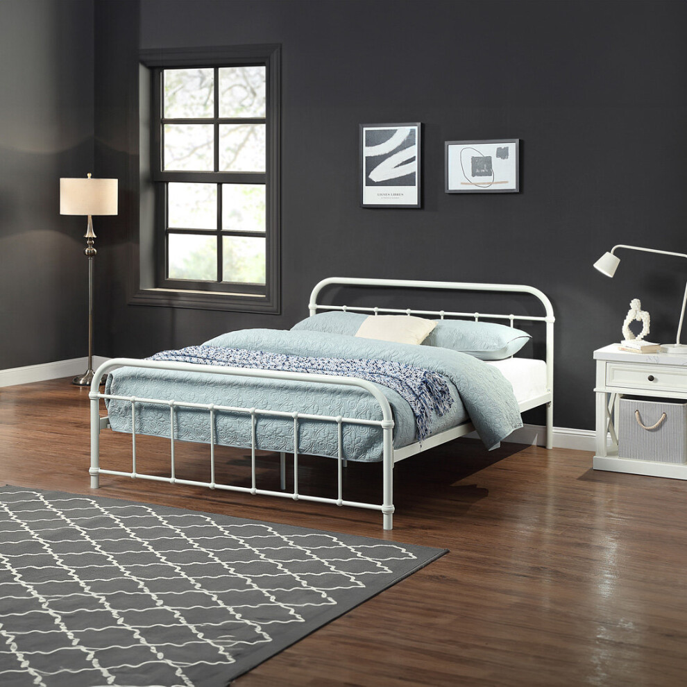 Tewin Vintage Hospital Style Metal Bed Frame