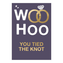 You Tied The Knot Woo Hoo Wedding Card Foiled Portobello Greeting Cards