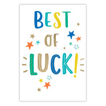 Best Of Luck Embossed Good Luck Card Foiled Portobello Greeting Cards