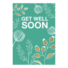 Get Well Soon Speedy Recovery Get Well Card Foiled Portobello Greeting Cards