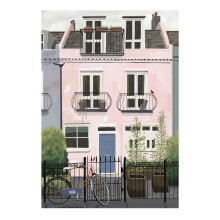 Embossed Townhouse Bike Any Occasion Card Foiled Portobello Greeting Cards
