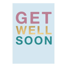 Get Well Soon Typographic Get Well Card Foiled Portobello Greeting Cards