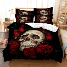 (Style 04, King) Rose flowers Bedding Single Double Duvet Cover Set