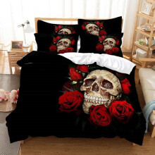 (Style 02, King) Rose flowers Bedding Single Double Duvet Cover Set