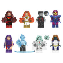 Super Hero8PCS X-Men Black Phoenix Magic Shaped Female Iceman Sentinel Assembly Building Block Toy