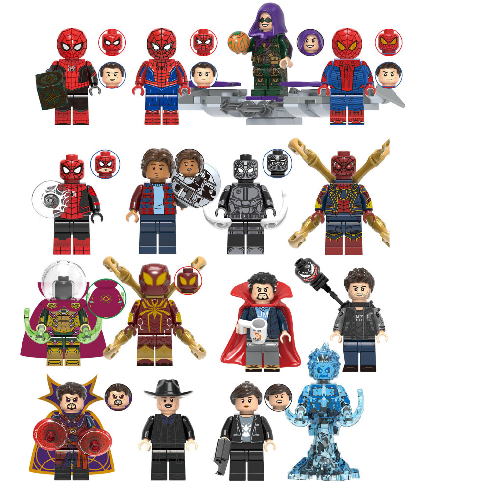 (16PCS-O+P) 128PCS Marvel Avengers Super Heroes Mini Figures DC Set Fit Lego