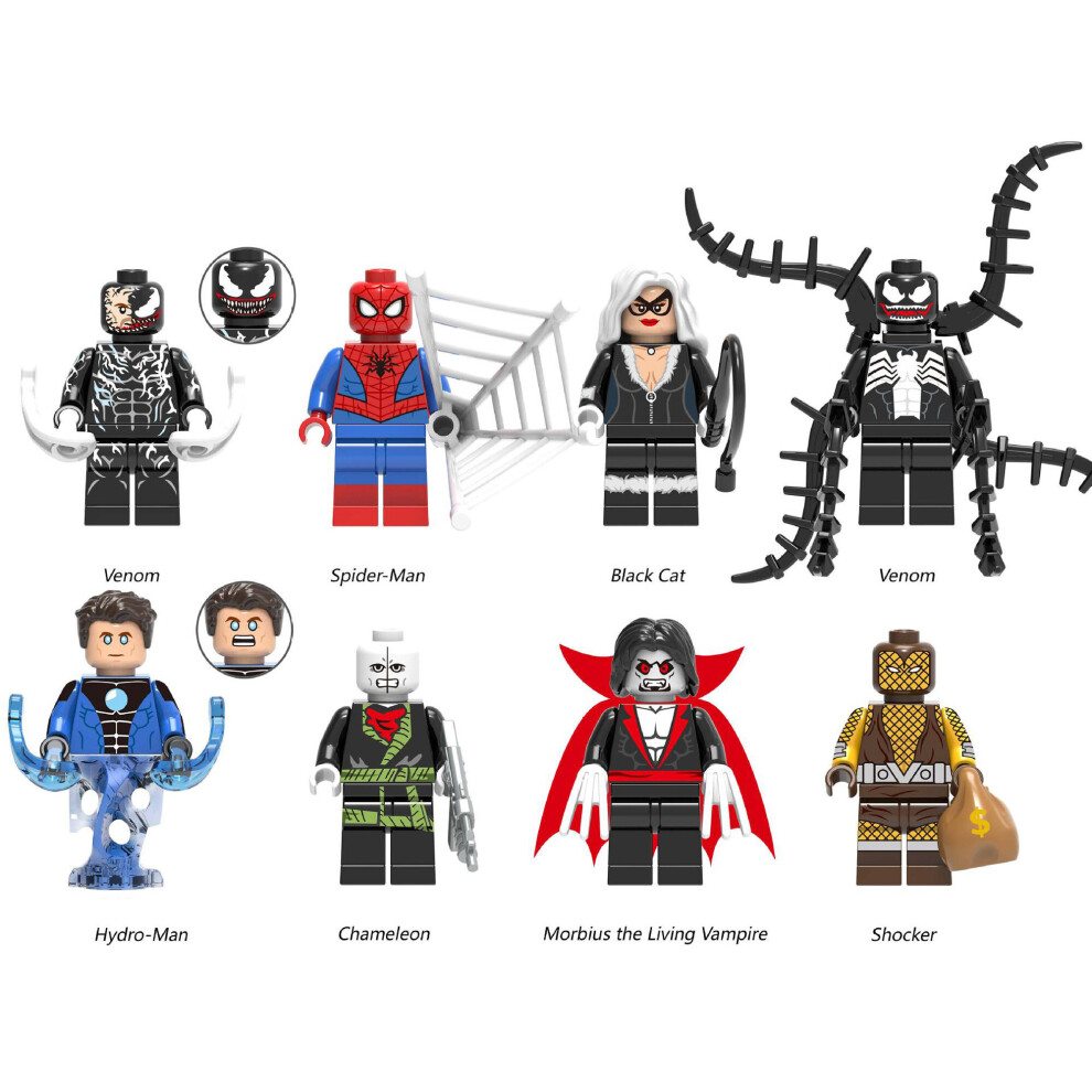 (8PCS-D) 128PCS Marvel Avengers Super Heroes Mini Figures DC Set Fit Lego