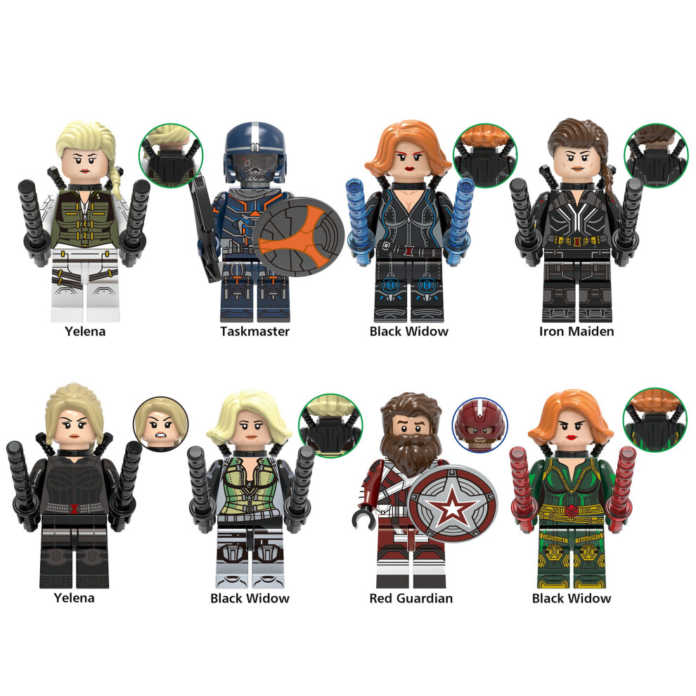 (8PCS-K) 128PCS Marvel Avengers Super Heroes Mini Figures DC Set Fit Lego