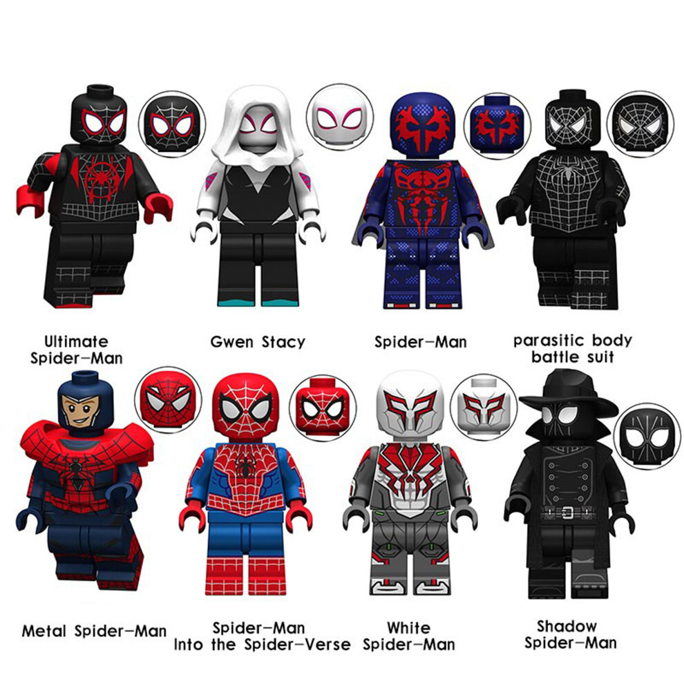 (8PCS-L) 128PCS Marvel Avengers Super Heroes Mini Figures DC Set Fit Lego