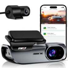 EY02 4K Dash Cam Front and Rear Built-in 5GHz WiFi, Dual Dash Cam Front 4K/2K Rear 1080P Car Camera, Super Night Vision, App Control, Supercapacitor,