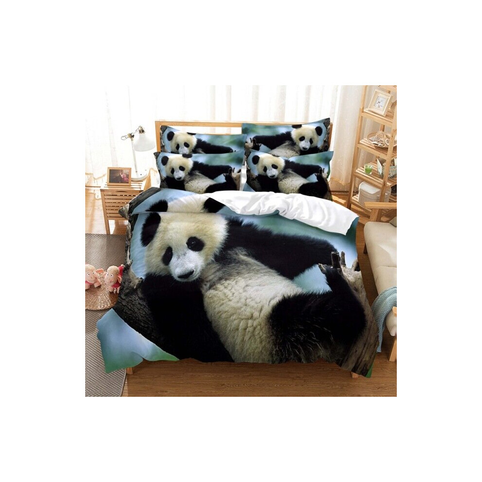 (Style 03, Single) Panda 2/3PCS Bedding Single Double Duvet Cover Set