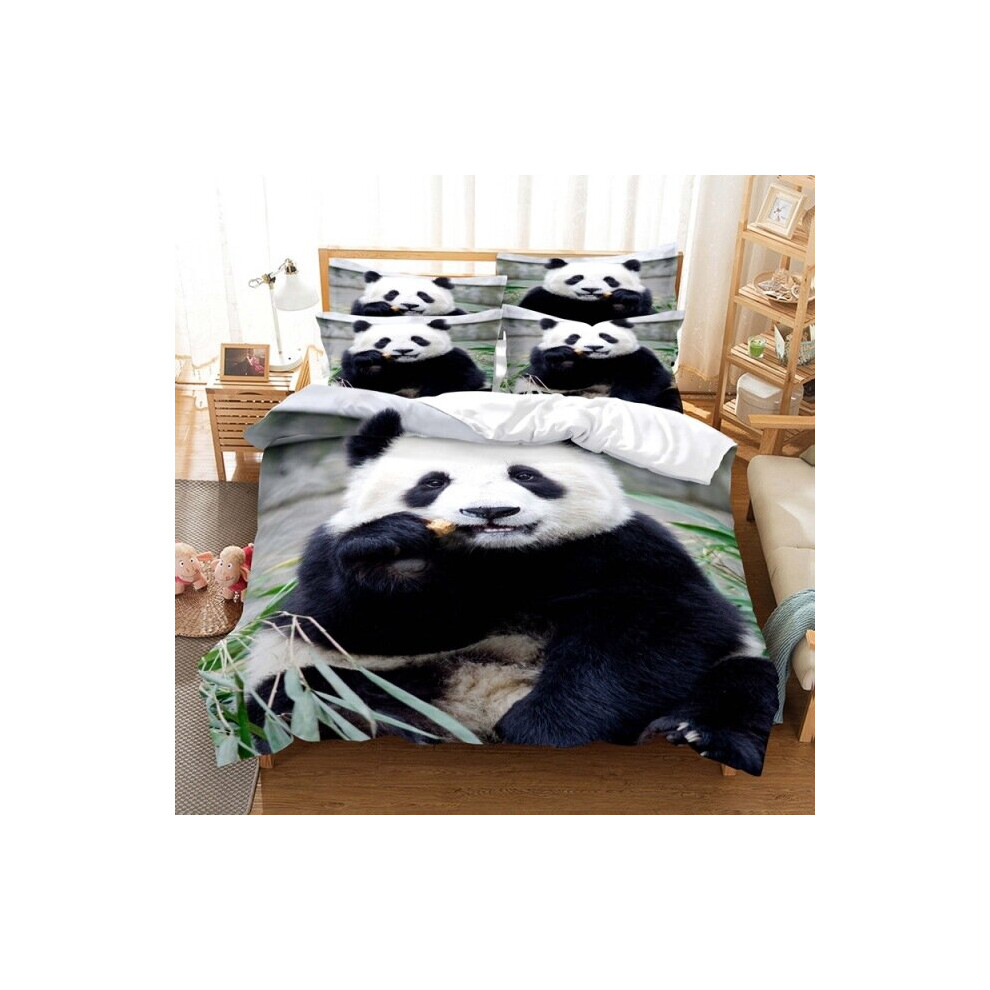 (Style 04, Double) Panda 2/3PCS Bedding Single Double Duvet Cover Set