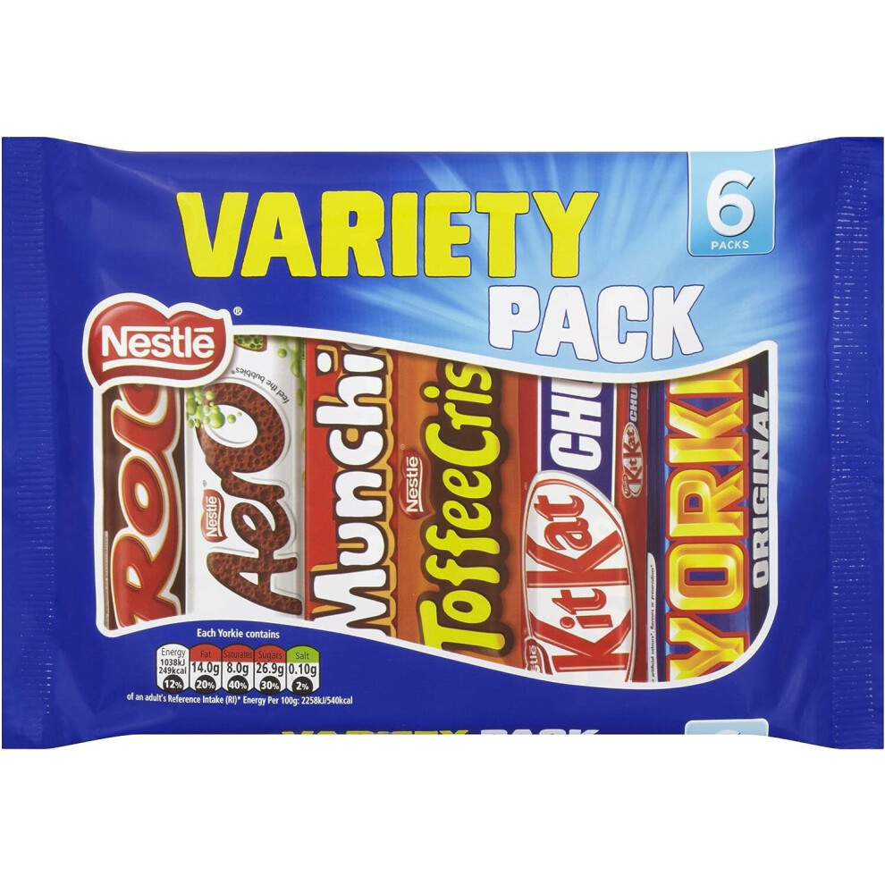 Nestle Mixed Chocolate Bar Multipack (6xStd) 264g